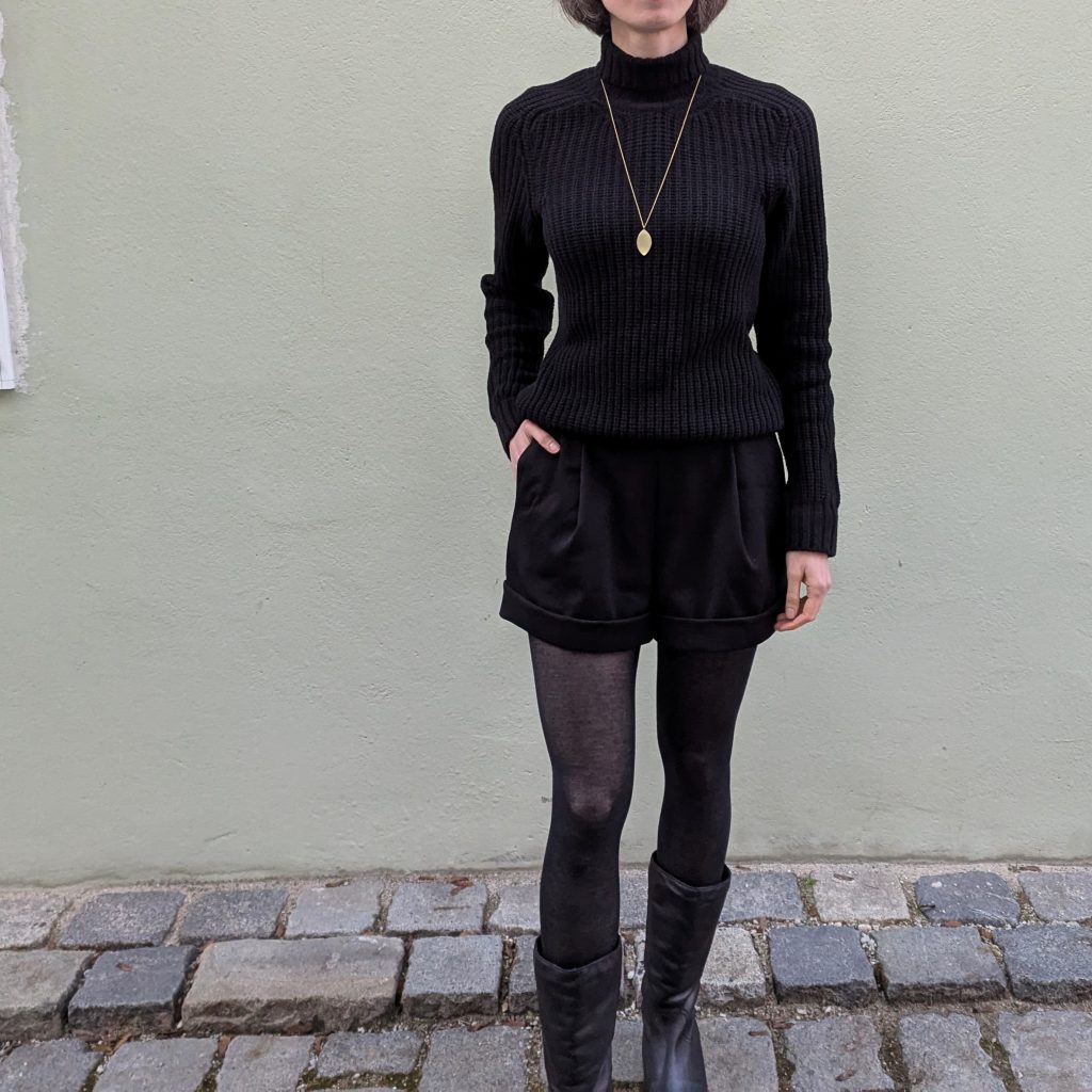 sienaehtschonwieder Wintershorts schwarze Burda Shorts Twill Hose